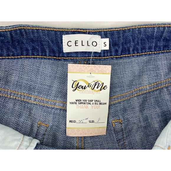 Cello Women Small Denim Shorts Jeans Cutoff Mid Rise NWT - Picture 5 of 8